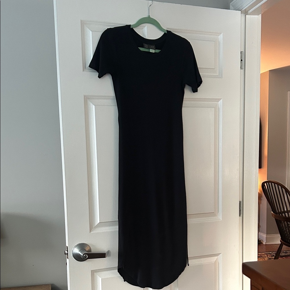 Anthropologie Black Midi Dress